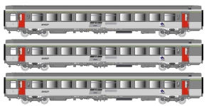 LS Models LS41219 - H0 - 3-tlg. Set Personenwagen, SNCF, Ep. V